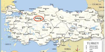 Turkki kartta - Kartat Turkki (Länsi-Aasia - Aasia)