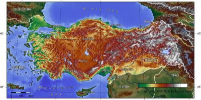 Turkki kartta - Kartat Turkki (Länsi-Aasia - Aasia)